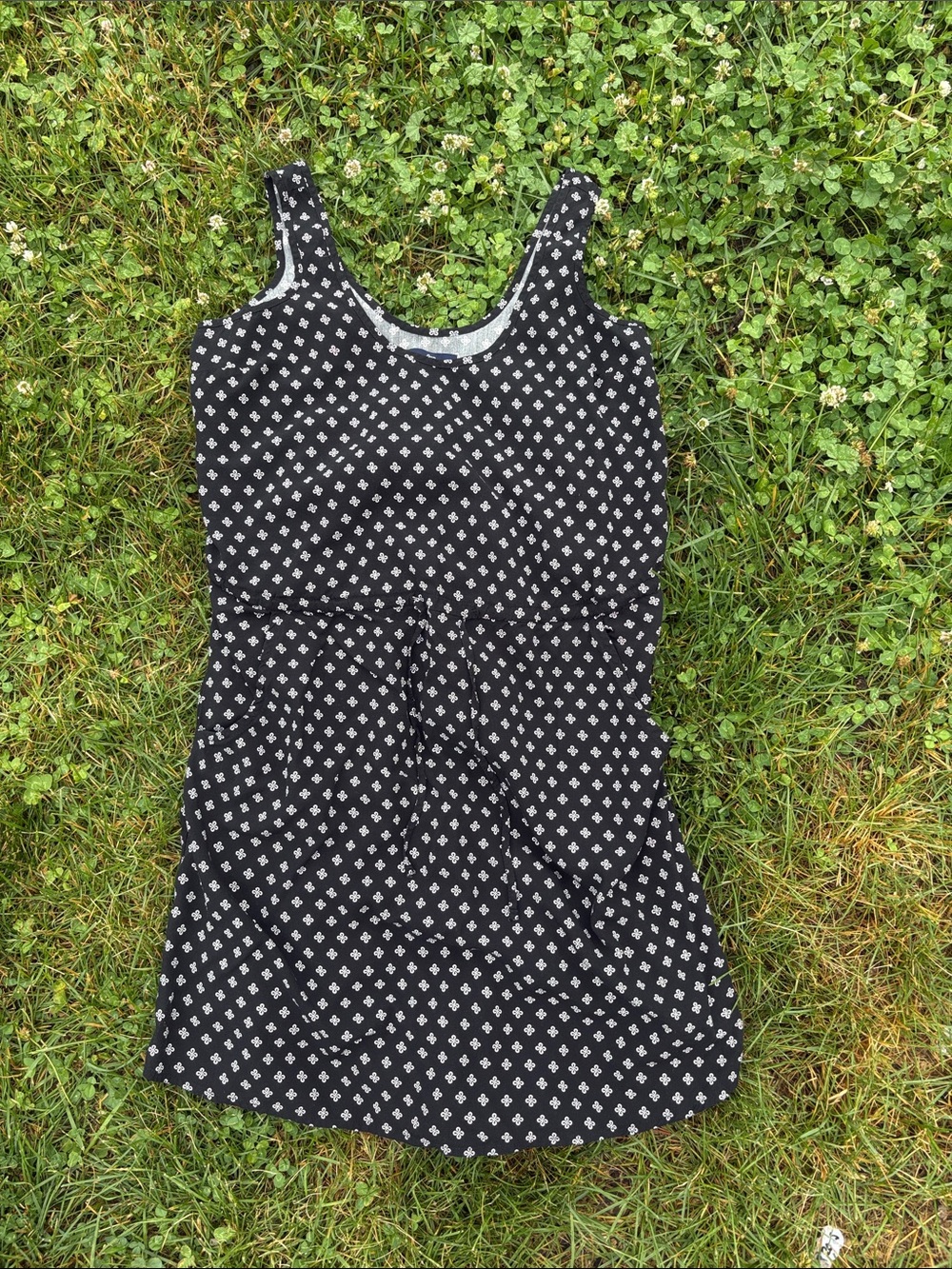 GAP Black Sleeveless Printed Jumpsuit Romper